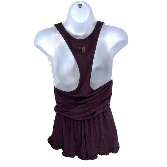 Spiritual Gangster Size XS Ruffle Romper Jumper Peace Love Yoga USA Racerback - Picture 2 of 12